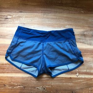 lululemon | speed up shorts 2.5” | blue | size 2
